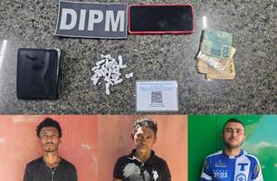 Polícia Militar prende trio por tráfico de drogas e receptação em Parnaíba (Foto: Reprodução/Redes sociais)
