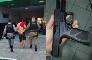 Polícia prende homem por ameaças à companheira e apreende arma em Parnaíba (Foto: Divulgação/PMPI)