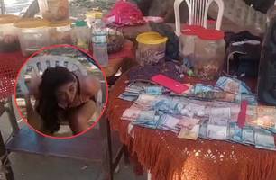 Polícia prende mulher que usava filhos para disfarçar venda de crack em Teresina (Foto: Repórter 12/Conecta Piauí) Polícia prende mulher que usava filhos para disfarçar venda de crack em Teresina (Foto: Repórter 12/Conecta Piauí)