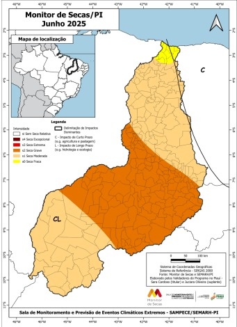 Quase todos municípios do Piauí estão em situação de estiagem moderada ou grave