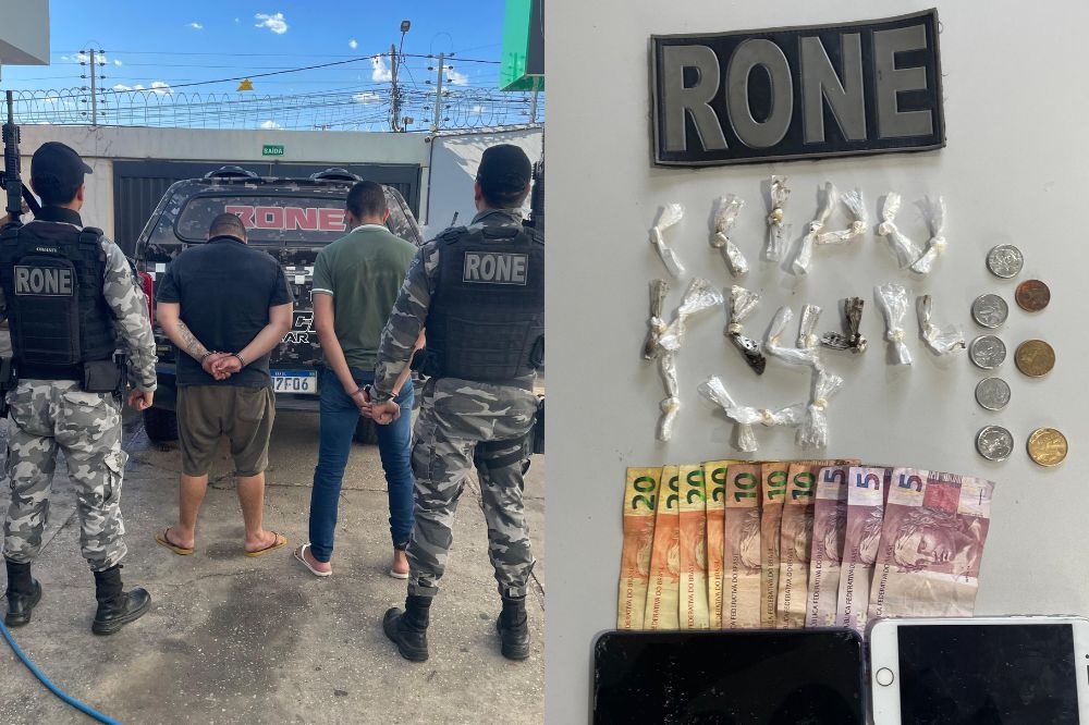 Rone prende dois homens por tráfico e receptação na zona Norte de Teresina