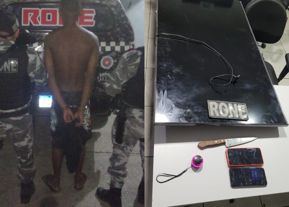 Rone prende suspeito de roubo e recupera bens em casa na zona Leste de Teresina