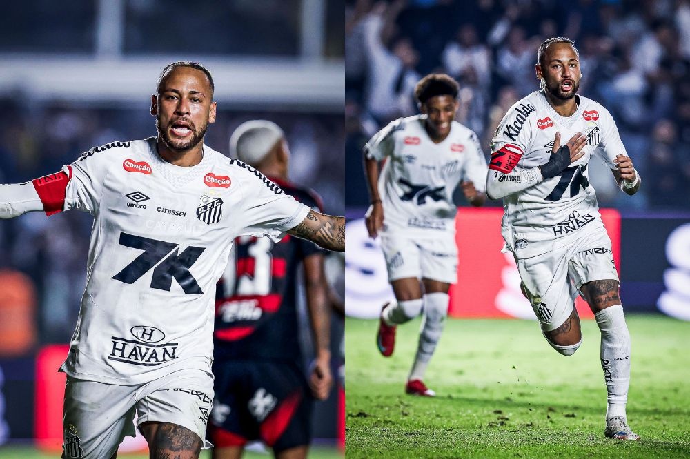 Santos vence o Flamengo na Vila com golaço de Neymar e estreia de Robinho Júnior