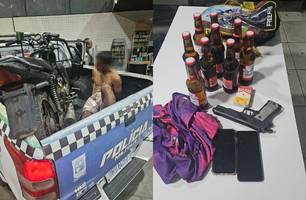 Suspeito de assaltar posto de combustíveis com simulacro é preso em Teresina (Foto: Divulgação/PMPI)