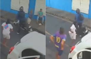 Vídeo: criminosos assaltam pessoas no bairro Parque Piauí na zona Sul de Teresina (Foto: Reprodução) Vídeo: criminosos assaltam pessoas no bairro Parque Piauí na zona Sul de Teresina (Foto: Reprodução)