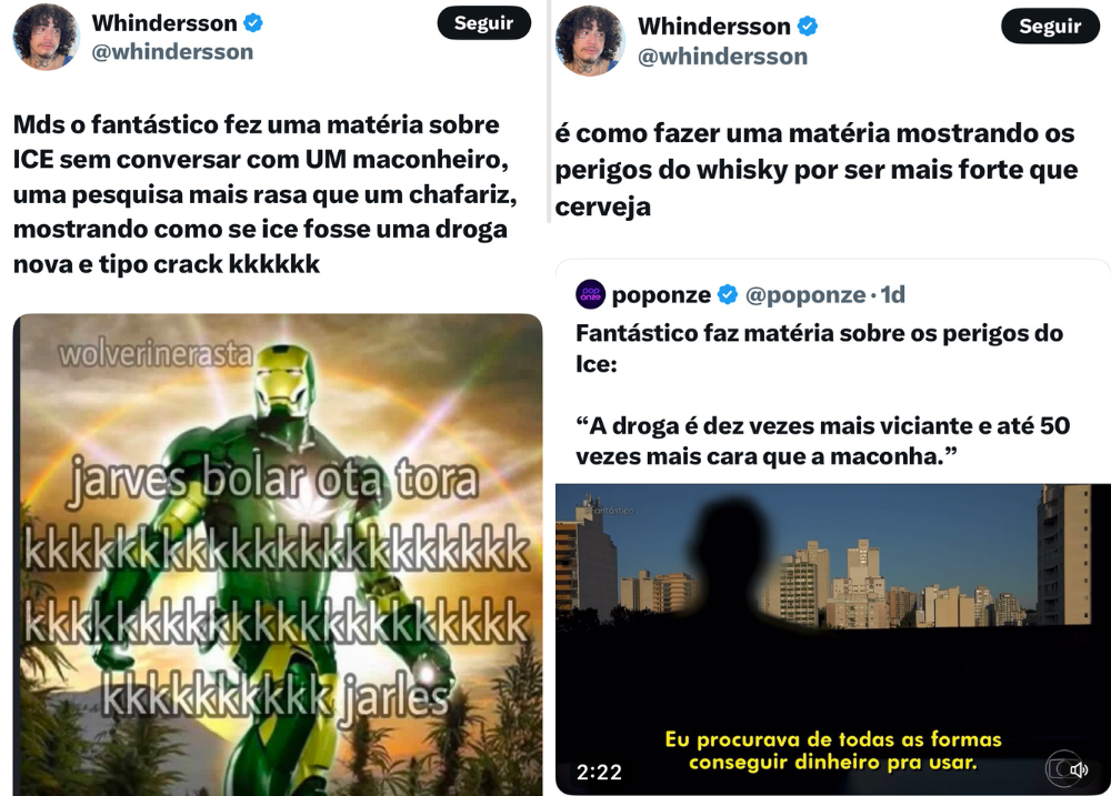 Whindersson critica matéria do Fantástico sobre maconha: ‘mais rasa que chafariz'