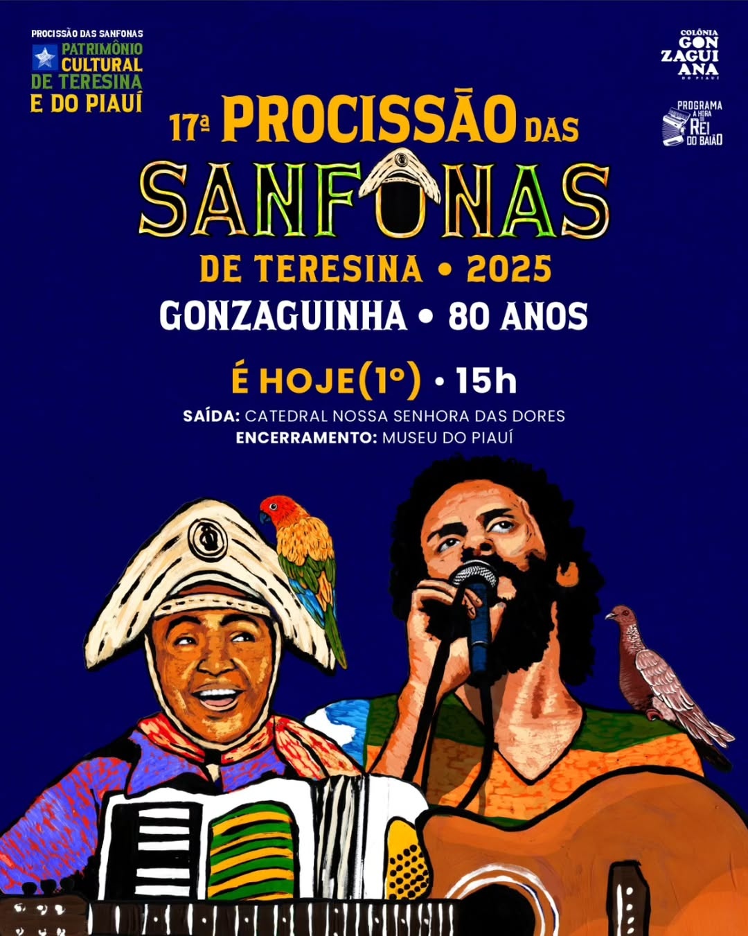 17ª edição da Procissão das Sanfonas celebra Gonzaguinha no Centro de Teresina