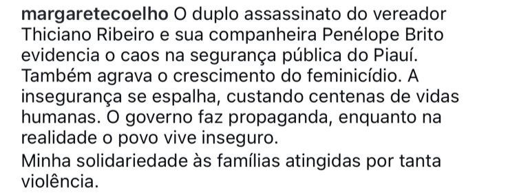 Após ser massacrada nas redes, Margarete edita postagem e exclui comentários