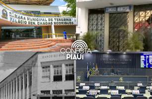 Diferentes sedes da Câmara Municipal de Teresina. (Foto: Montagem / Conecta Piauí.) Diferentes sedes da Câmara Municipal de Teresina. (Foto: Montagem / Conecta Piauí.)