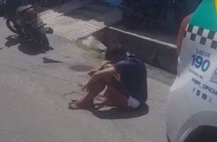 Homem é baleado após roubar celular de criança no Promorar, em Teresina (Foto: Reprodução)