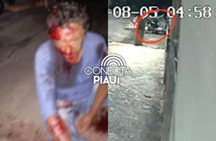 Homem é brutalmente apedrejado durante tentativa de assalto em Piracuruca (Foto: Imagens enviadas ao Conecta Piauí)