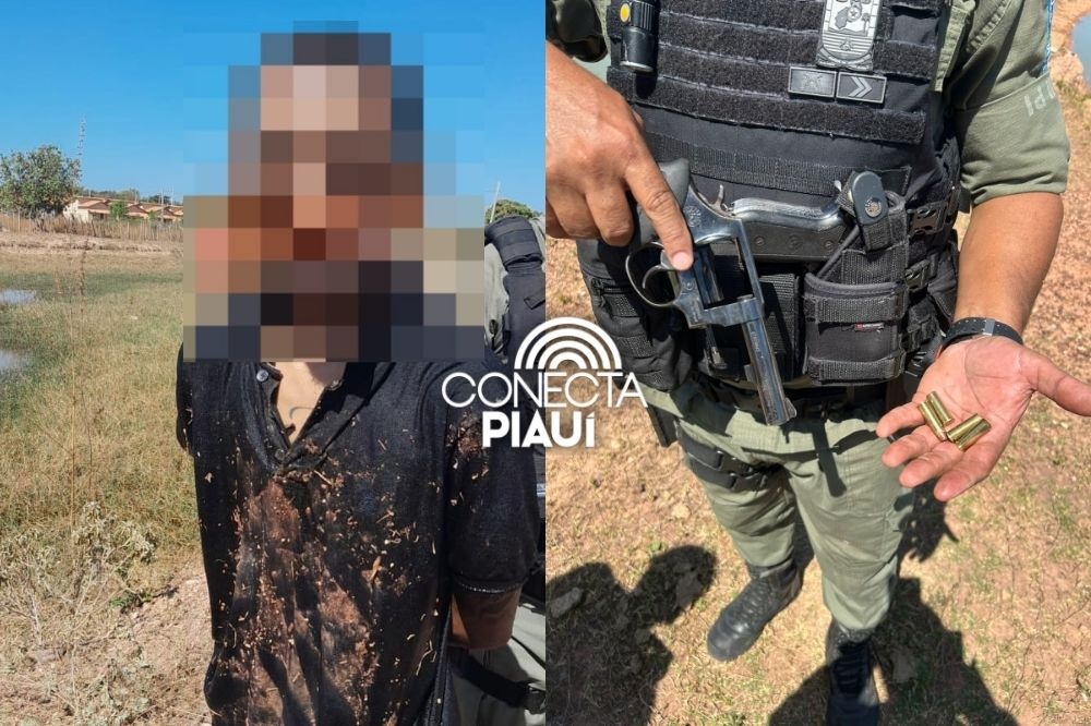 Homem é flagrado com arma de fogo e preso após perseguição em Demerval Lobão