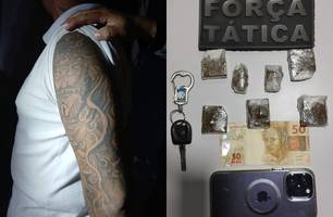 Homem é preso com drogas no assoalho de carro após perseguição em Teresina (Foto: Divulgação/PMPI)