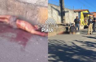 Homem em situação de rua é morto a facadas na Vila da Paz em Teresina (Foto: Kassio Cavalcante/Conecta Piauí)