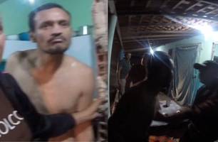 Homem recém-saído da prisão é preso após tentar matar o pai em Nazária (Foto: Repórter 12) Homem recém-saído da prisão é preso após tentar matar o pai em Nazária (Foto: Repórter 12)