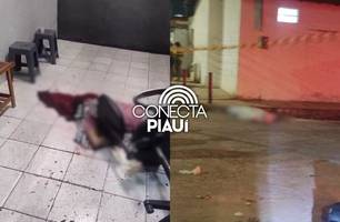 Jovem é executado enquanto cortava cabelo em Teresina; barbeiro também foi morto (Foto: Repórter 12/Conecta Piauí) Jovem é executado enquanto cortava cabelo em Teresina; barbeiro também foi morto (Foto: Repórter 12/Conecta Piauí)