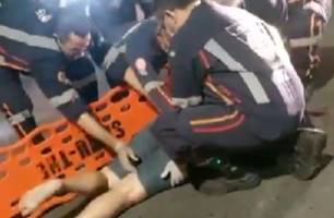 Mulher fica ferida em acidente no bairro Itaperu, na zona Norte de Teresina (Foto: Reprodução/Redes sociais) Mulher fica ferida em acidente no bairro Itaperu, na zona Norte de Teresina (Foto: Reprodução/Redes sociais)