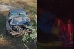 Mulher morre após carro capotar ao colidir com jumento na PI-366, em José de Freitas (Foto: Revista Opinião) Mulher morre após carro capotar ao colidir com jumento na PI-366, em José de Freitas (Foto: Revista Opinião)