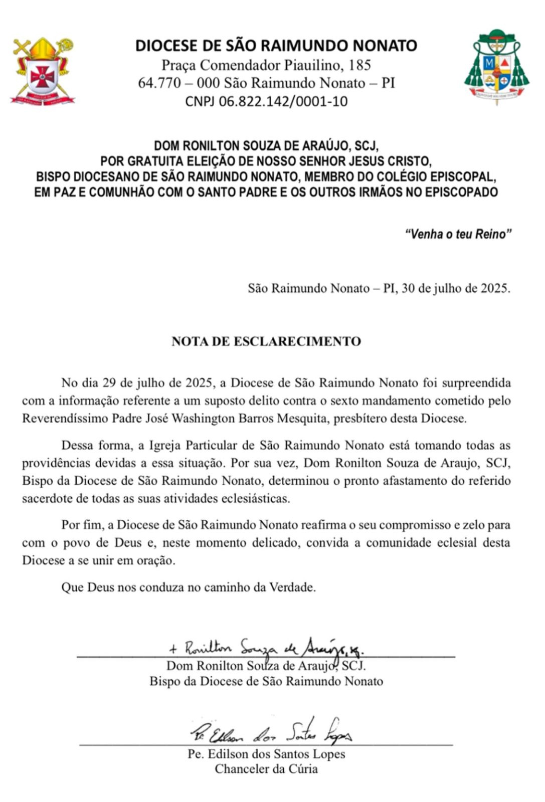 Nota de esclarecimento