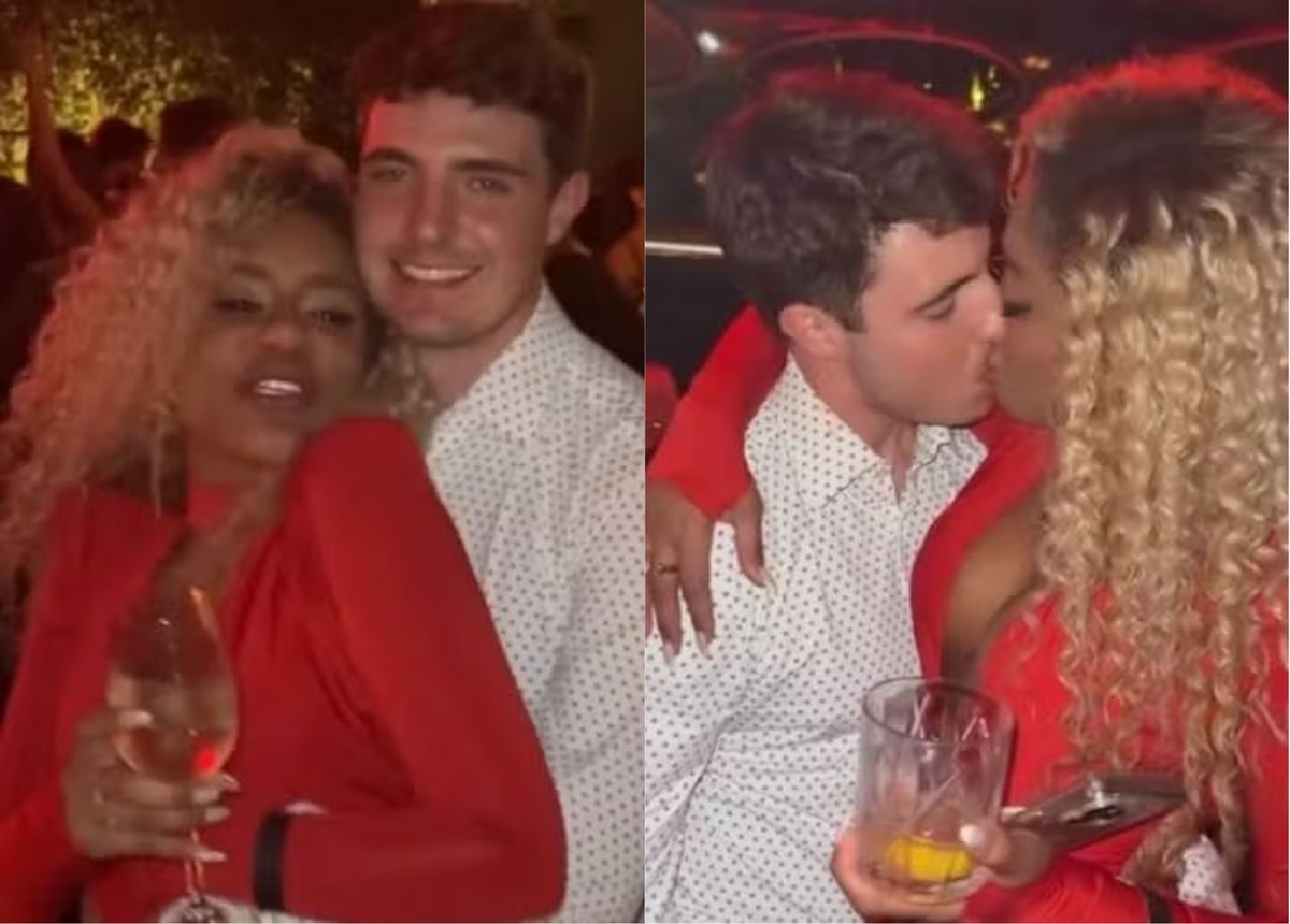 Novo casal? Cariúcha e João Augusto, filho de Gugu, são flagrados aos beijos