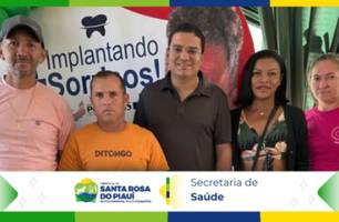Pacientes de Santa Rosa do Piauí são atendidos pelo programa Implantando + Sorriso (Foto: Reprodução) Pacientes de Santa Rosa do Piauí são atendidos pelo programa Implantando + Sorriso (Foto: Reprodução)