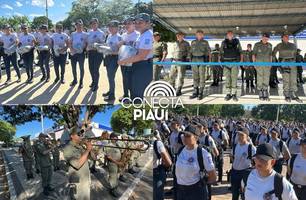 Polícia Militar entrega uniforme de instrução a nova turma do Curso de Formação (Foto: Conecta Piauí) Polícia Militar entrega uniforme de instrução a nova turma do Curso de Formação (Foto: Conecta Piauí)