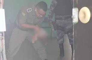 Policial militar salva bebê engasgado com leite na zona Sul de Teresina (Foto: Divulgação/PMPI)