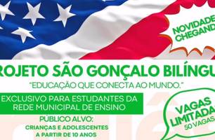 São Gonçalo lança projeto de ensino bilíngue para estudantes da rede pública (Foto: Reprodução/Redes Sociais) São Gonçalo lança projeto de ensino bilíngue para estudantes da rede pública (Foto: Reprodução/Redes Sociais)
