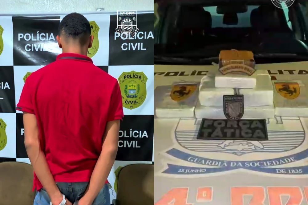 Adolescente de 17 anos é apreendido com oito tabletes de drogas em Oeiras