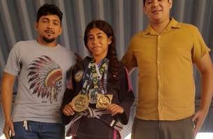 Aluna da rede municipal de Picos se destaca em competição mundial de jiu-jitsu (Foto: Divulgação) Aluna da rede municipal de Picos se destaca em competição mundial de jiu-jitsu (Foto: Divulgação)