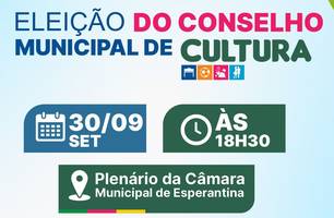 Assembleia do Conselho Municipal de Cultura acontece em Esperantina em setembro (Foto: Reprodução) Assembleia do Conselho Municipal de Cultura acontece em Esperantina em setembro (Foto: Reprodução)