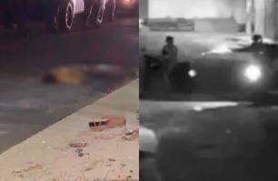 Câmera flagra momento que jovem é morto a tiros na zona Sul de Teresina (Foto: Reprodução) Câmera flagra momento que jovem é morto a tiros na zona Sul de Teresina (Foto: Reprodução)