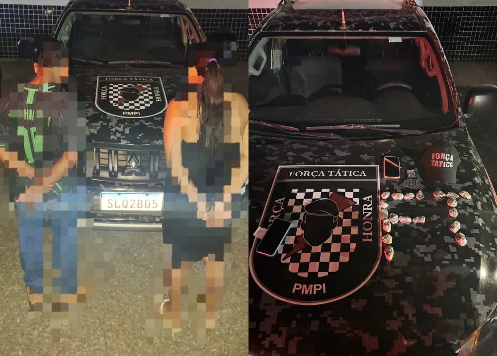Casal é preso suspeito de tráfico de drogas durante ação da PM em Uruçuí