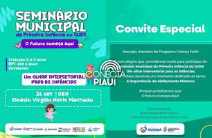 Caxingó promove Seminário da Primeira Infância no SUAS em setembro (Foto: Reprodução) Caxingó promove Seminário da Primeira Infância no SUAS em setembro (Foto: Reprodução)