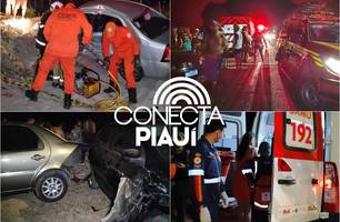 Colisão entre carros deixa jovem de 22 anos ferida em avenida de Parnaíba (Foto: Folha do Delta/Conecta Piauí) Colisão entre carros deixa jovem de 22 anos ferida em avenida de Parnaíba (Foto: Folha do Delta/Conecta Piauí)