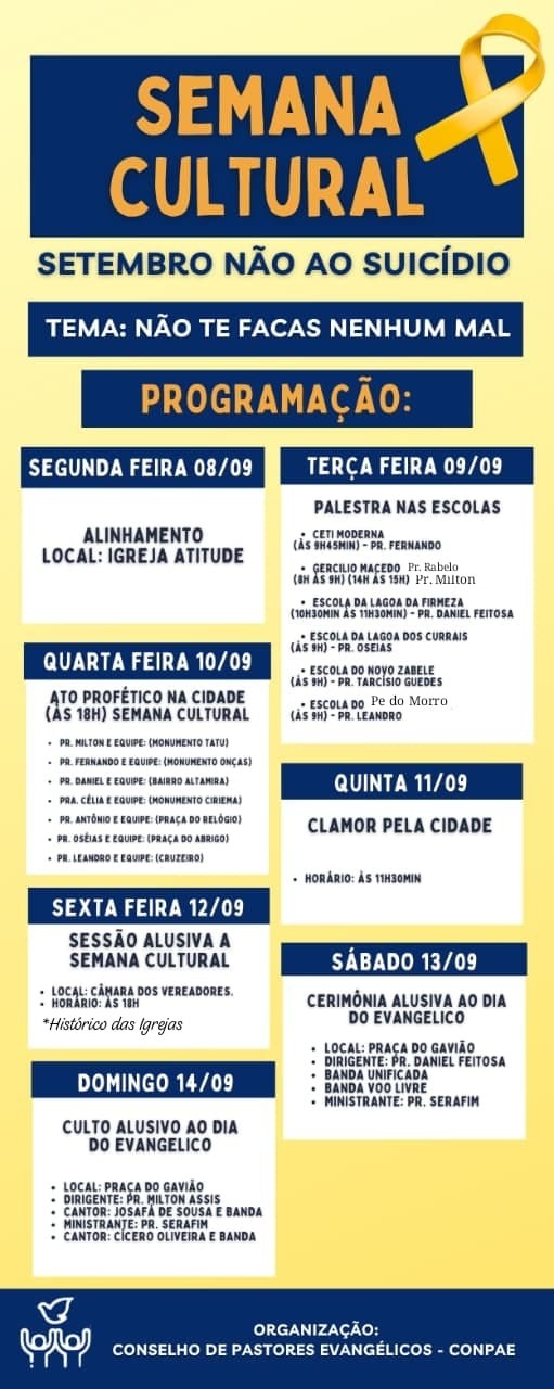 Conselho de Pastores Evangélicos realiza Semana Cultural em São Raimundo Nonato