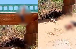 Criança fica internada após pular de ponte durante desafio em Canto do Buriti (Foto: Reprodução) Criança fica internada após pular de ponte durante desafio em Canto do Buriti (Foto: Reprodução)