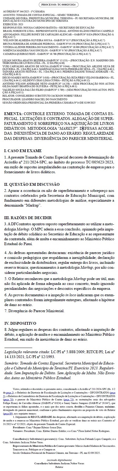 Decisão TCE-PI