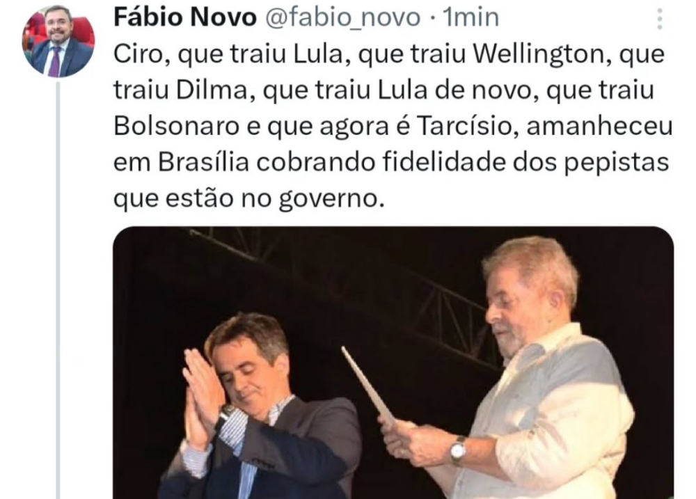 Deputado do PT acusou senador de ter histórico de traições políticas em busca de vantagem