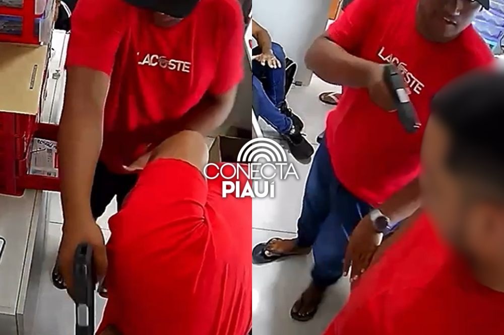 Dupla armada assalta loja de celulares em Altos; polícia busca os criminosos