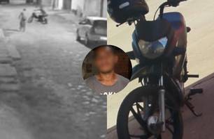 'Farinha' e comparsa são presos suspeitos de furto de moto em Campo Maior (Foto: Divulgação/PMPI)