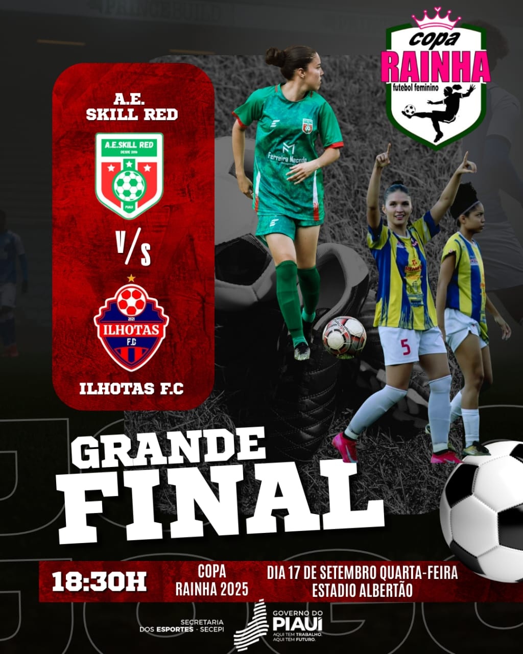 Final da Copa Rainha de Futebol Amador Feminino ocorre no Albertão no dia 17/09