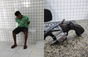 Foragido da Justiça conhecido como 'Caveira' é preso com arma de fogo em Parnaíba (Foto: Reprodução) Foragido da Justiça conhecido como 'Caveira' é preso com arma de fogo em Parnaíba (Foto: Reprodução)