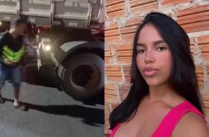 Grave acidente entre caminhão e motocicleta deixa jovem morta em Floriano (Foto: Reprodução) Grave acidente entre caminhão e motocicleta deixa jovem morta em Floriano (Foto: Reprodução)
