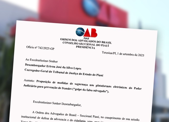 OAB-PI propõe medidas ao TJPI para combater o 'golpe do falso advogado'