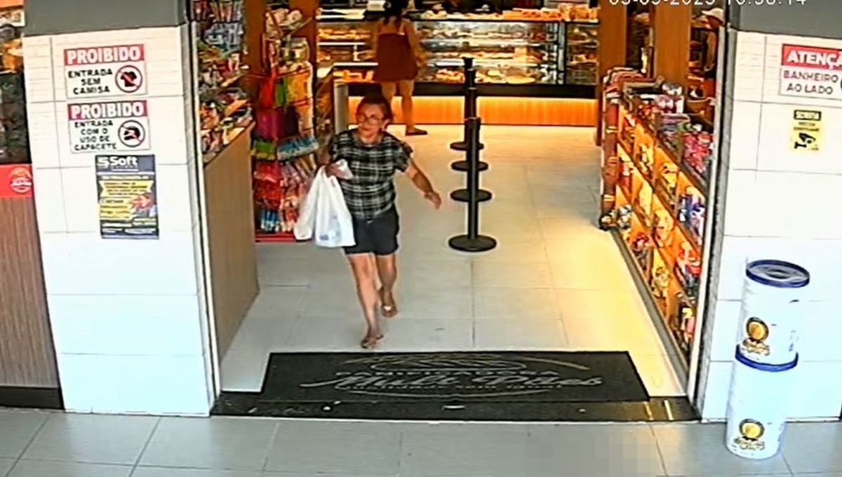 Polícia divulga imagens de suspeita de furtar cofre em Parnaíba