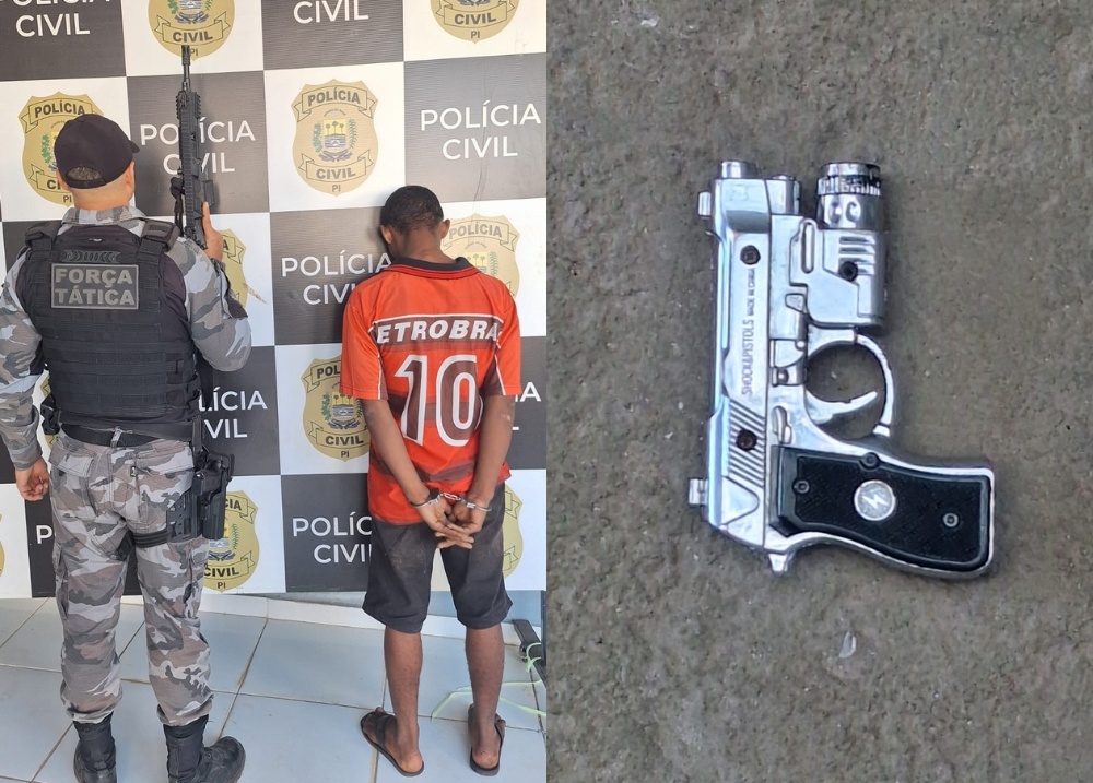 Polícia Militar prende suspeito de roubo com simulacro de arma em Esperantina
