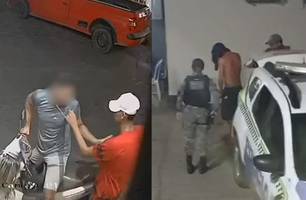Suspeito de assaltos é dominado por populares na zona Norte de Teresina (Foto: Reprodução)